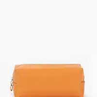 Косметичка женская ONE COLOR, на молнии, экокожа, бежевая