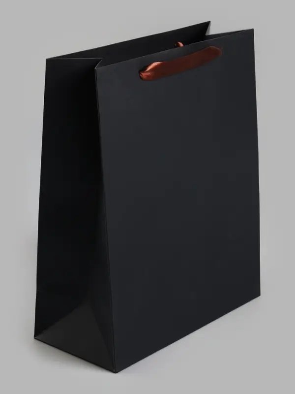 Пакет подарочный ламинированный &laquo;Чёрный&raquo;, M 26&times;32&times;12 см