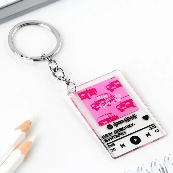 Брелок для ключей акриловый плеер «Везу девочку бунтарку», 3,5 х 10 см Брелок для ключей акриловый плеер «Везу девочку бунтарку», 3,5 х 10 см