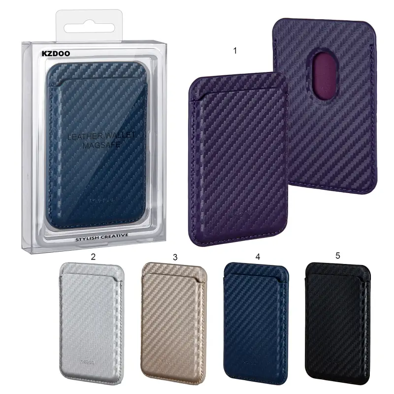 Чехол Leather Wallet Magsafe Carbon K-DOO Чехол Leather Wallet Magsafe Carbon K-DOO