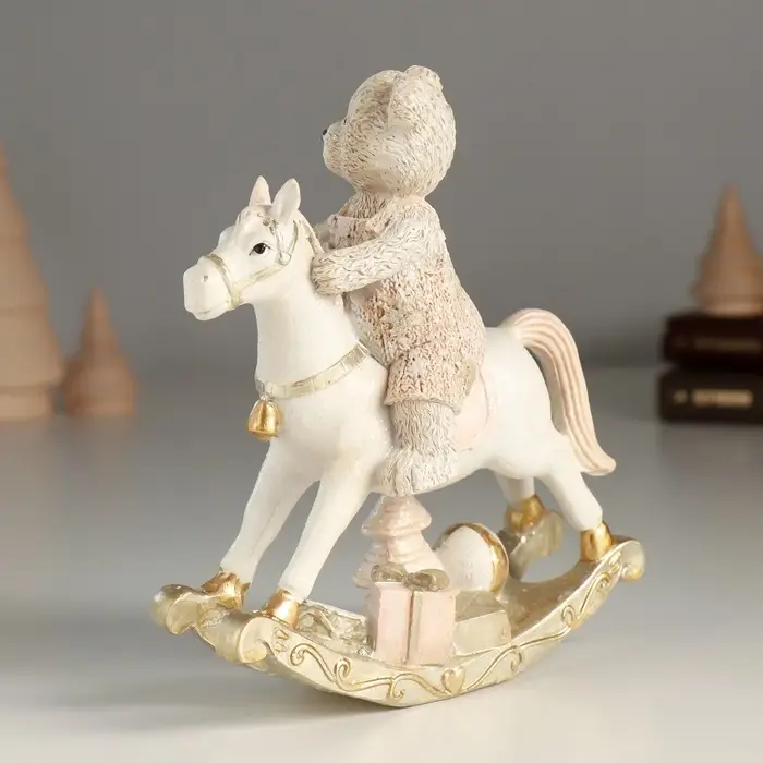 Фигурка полистоун &laquo;Мишка на коне&raquo;, 13&times;6.5&times;15 см