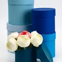 Набор круглых коробок 5 в 1, &laquo;Малахит&raquo;, 20&times;20&times;20 - 11&times;11&times;11 см