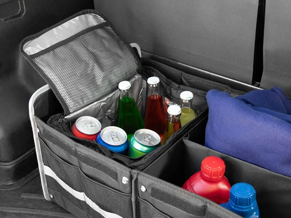 Органайзер в багажник с сумкой-холодильником Arranger, черный с серым