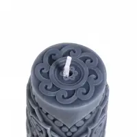 Свеча интерьерная &laquo;Солнце&raquo;, 160 г, 4.8&times;4.8&times;11 см, тёмно-синий