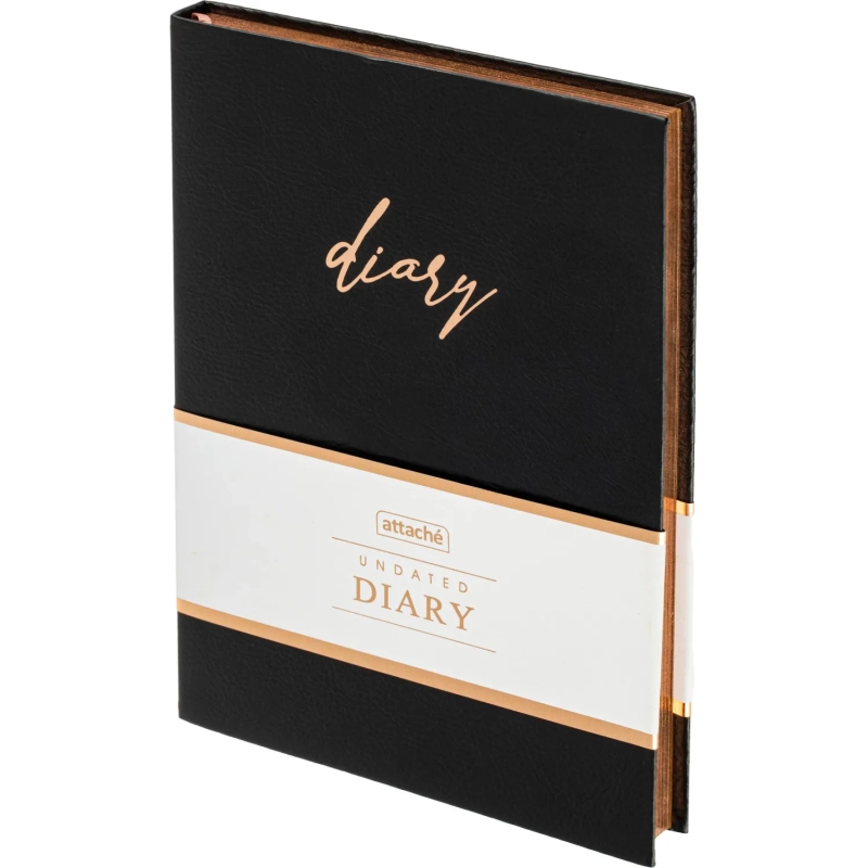 Ежедневник недатированный А5, 136л, Attache черный
