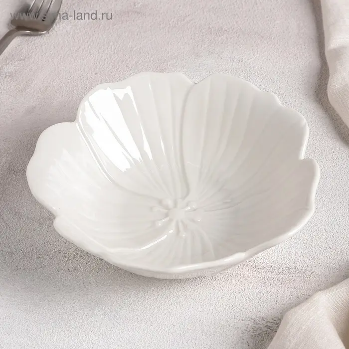 Блюдо &laquo;Цветочек&raquo;, 15.5&times;4.5 см, керамика