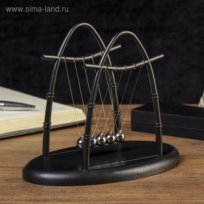 Маятник Маятник "Шары техно" бамбук чёрный 14х18х11 см