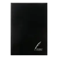 Записная книжка &laquo;Перо&raquo;, А5, 70 листов, обложка ПВХ, чёрная