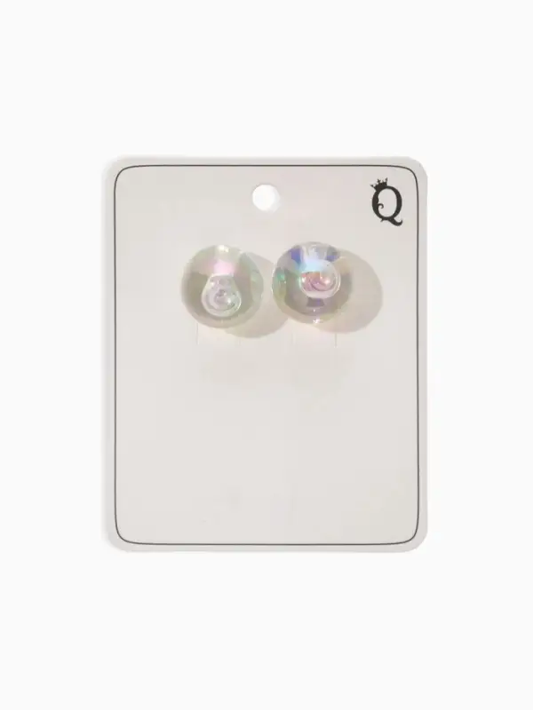 Серьги гвоздики &laquo;Мыльный пузырь&raquo;, прозрачные