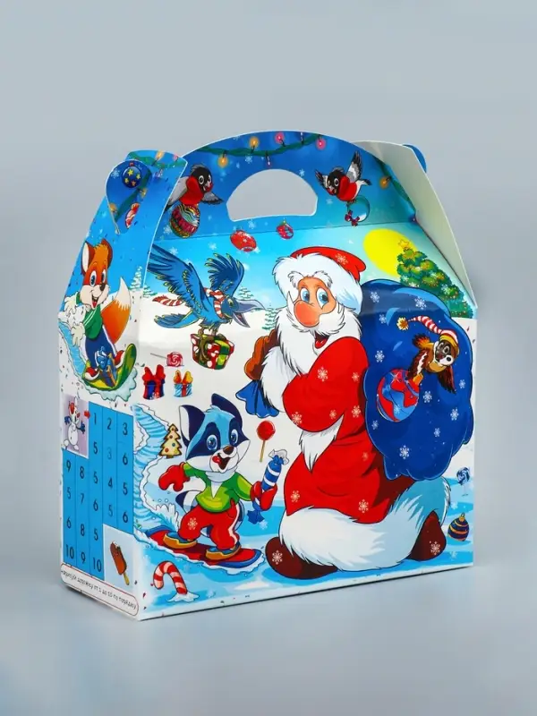 Подарочная новогодняя коробка «Развеселые хлопоты», Баул 22×9×22 см Подарочная новогодняя коробка «Развеселые хлопоты», Баул 22×9×22 см