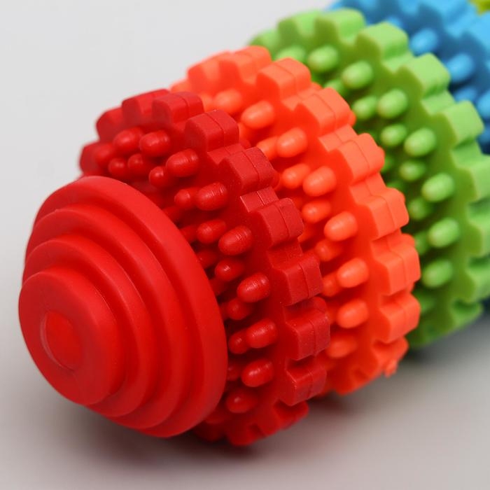 Игрушка жевательная суперпрочная Игрушка жевательная суперпрочная "Шестеренки", 7 колец, 14 см,