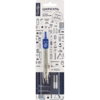 Готовальня Глобус ЦЧП-40Б&nbsp;School циркуль 125мм,мет,зап.грифель,в асс,блист