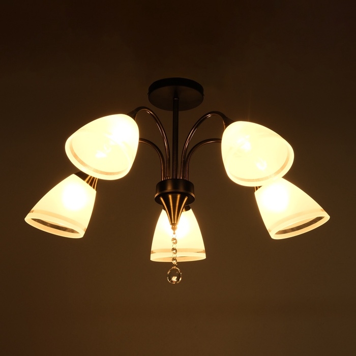 Люстра Люстра "Сандра" 5хЕ27 40Вт черно-бронзовый 65х65х30 см