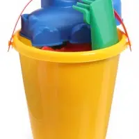 Набор игрушек для песочницы: ведёрко, 4 формочки для песка, грабли, лопатка, МИКС