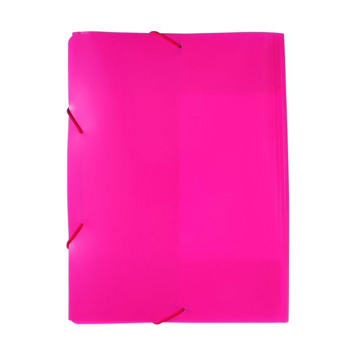 Папка на резинке А4, 500 мкм, Calligrata  Папка на резинке А4, 500 мкм, Calligrata "Neon", корешок 30 мм, неоновая, розовая