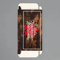 Коробка для шоколада, кондитерская упаковка, &laquo;С 23 Февраля&raquo;, с окном, 17.3&times;8.8&times;1.5 см