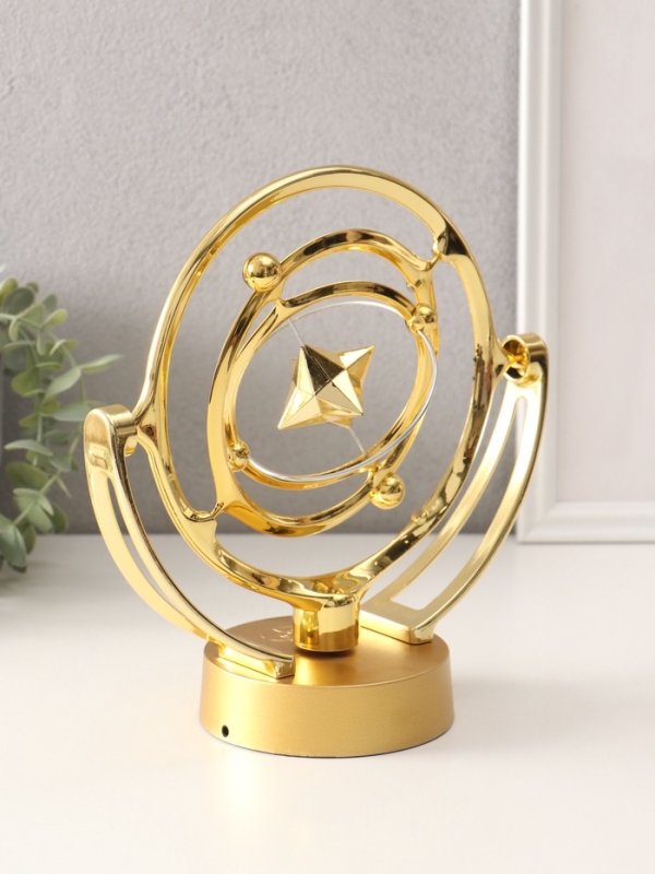 Маятник пластик Маятник пластик "Остроконечная звезда" золото, от USB, от 4AA 10,8х23,5х24 см