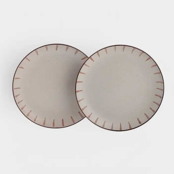 Тарелки Доляна &laquo;Скандинавия&raquo;, d=27 см, набор 2 шт., керамика, бежевые
