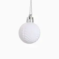 Ёлочные игрушки &laquo;Мелодия&raquo;, шары новогодние, d=4 см, набор 12 шт., веточки, белый