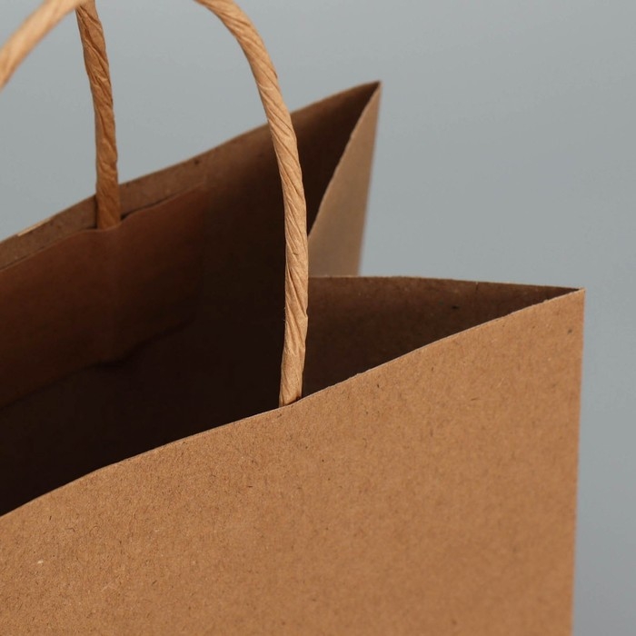 Пакет подарочный крафтовый, упаковка, «С любовью», MS 18 х 23 х 10 см Пакет подарочный крафтовый, упаковка, «С любовью», MS 18 х 23 х 10 см