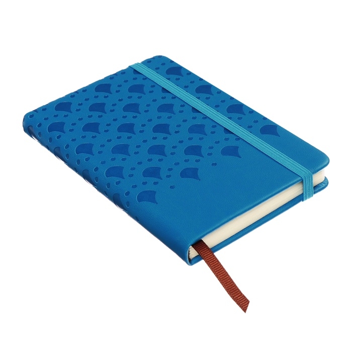 Ежедневник недатированный, формат А6, 100 листов, в клетку, обложка кожзам, на резинке, синий Ежедневник недатированный, формат А6, 100 листов, в клетку, обложка кожзам, на резинке, синий