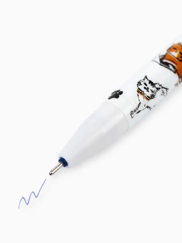 Ручка пиши-стирай, синяя паста, гелевая 0.5 мм, с колпачком &laquo;Кот&raquo;