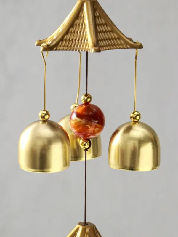 Музыка ветра &laquo;Дракон&raquo;, 6 колокольчиков, под бронзу, 45 см