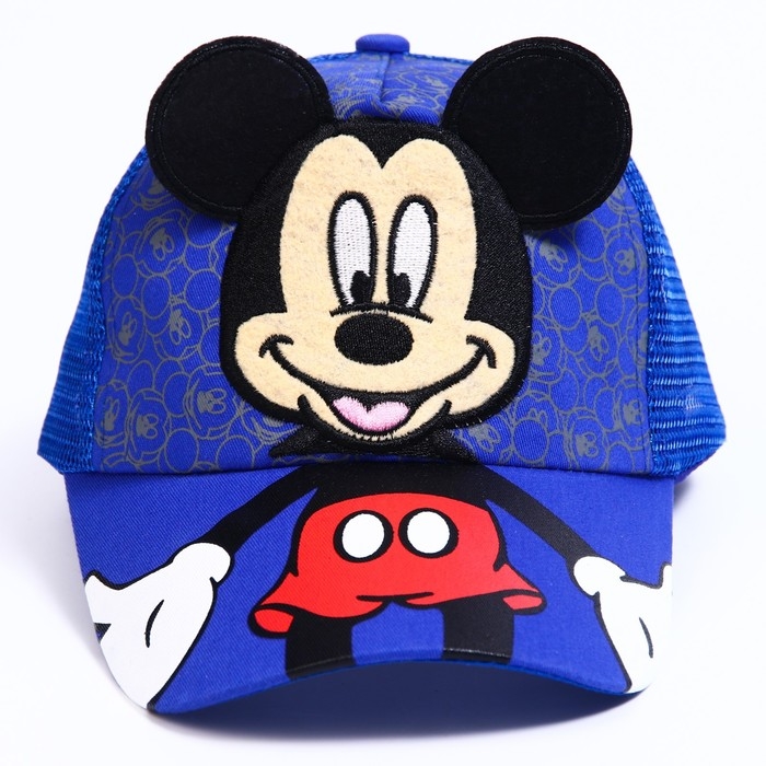 Кепка детская с ушками, с сеткой размер 52-56, Микки Маус Кепка детская с ушками, с сеткой размер 52-56, Микки Маус