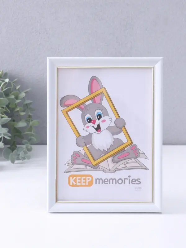 Фоторамка для фото 15&times;21 см Keep memories &laquo;Офисная&raquo;, пластик, белый, (пластиковый экран)