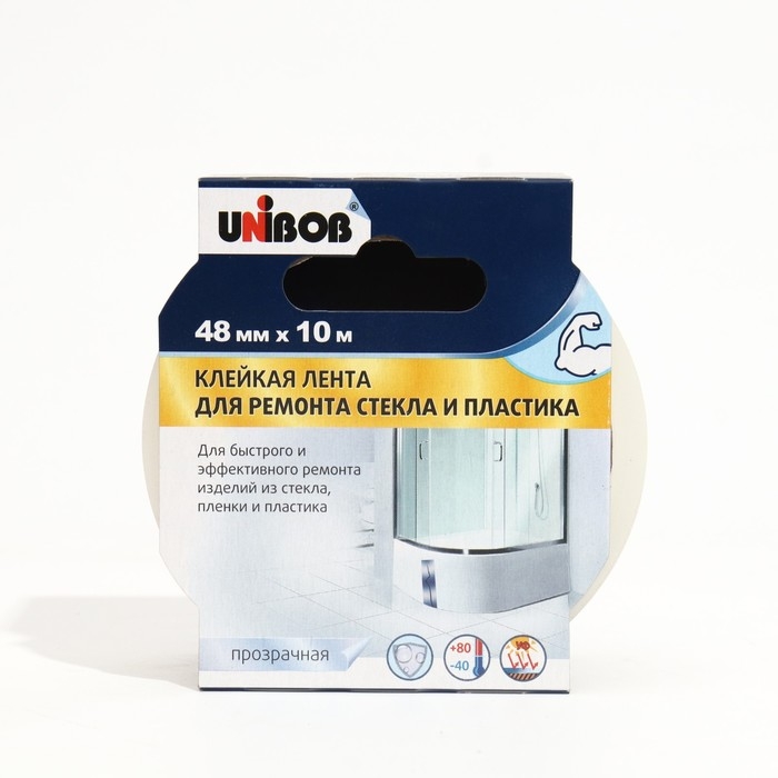 Невидимая клейкая лента UNIBOB для сращивания стекла и пластика 48мм х 10м Невидимая клейкая лента UNIBOB для сращивания стекла и пластика 48мм х 10м