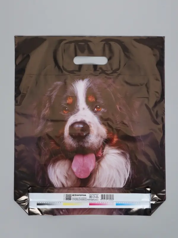 Пакет "Барон", полиэтиленовый с вырубной ручкой 40х47 см, 45 мкм