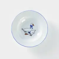 Тарелка глубокая Добрушский завод &laquo;Гуси&raquo;, 250 мл, d=20 см, фарфор, белая деколь МИКС