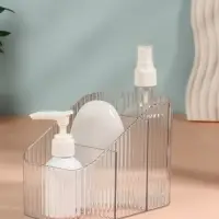 Органайзер для хранения CRISTAL, 3 секции, 14.5&times;8.5&times;12 см, прозрачный