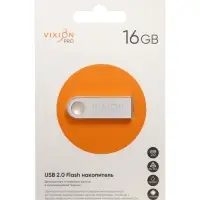 Флешка VIXION PRO Zinc Alloy, 16 Гб, USB 2.0, серая