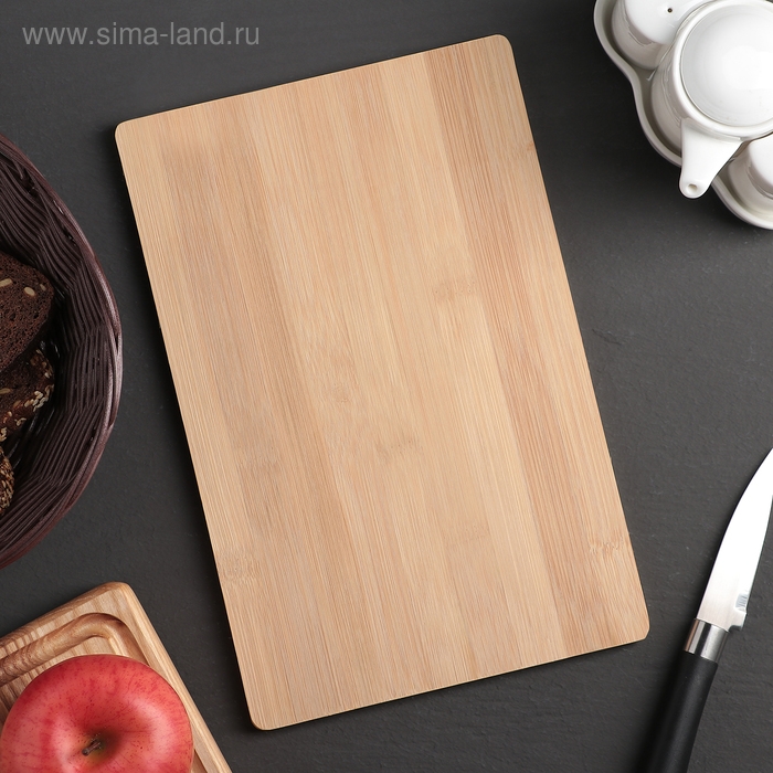 Доска разделочная Доляна «Марно», бамбук, 28×18 см Доска разделочная Доляна «Марно», бамбук, 28×18 см