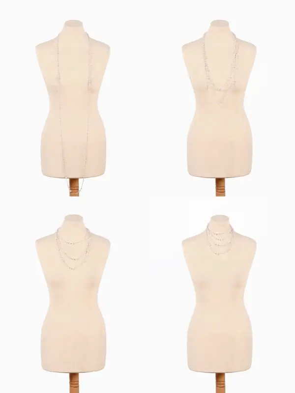 Бусы жемчужные, длинные, d=3.4, 5.6, 8.10, белые в золоте