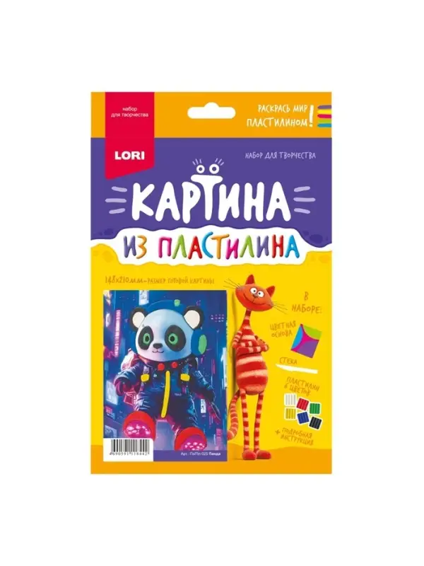 Картина из пластилина &laquo;Панда&raquo;