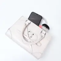 Сумка женская тоут на молнии, 20&times;8&times;14 см, белая