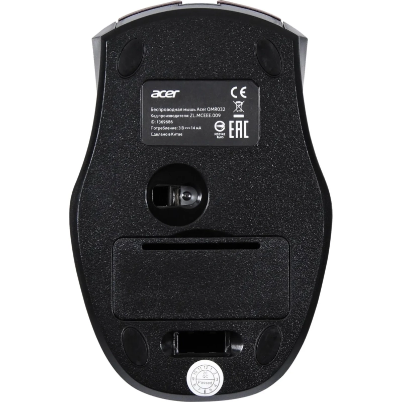 Мышь компьютерная Acer OMR032, черно-красный