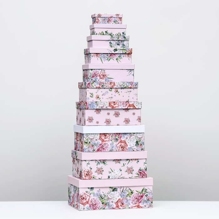 Набор коробок 10 в 1 Набор коробок 10 в 1 "С праздником!", 30 х 20 х 13- 12 х 6,5 х 4 см