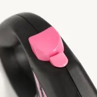 Рулетка Flexi Safari S, 5 м, трос, до 12 кг, pink Zebra