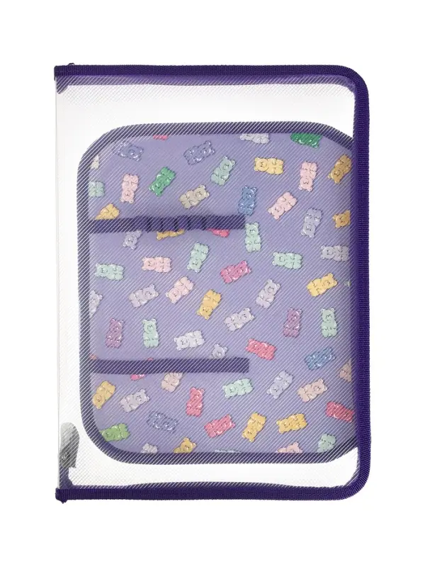 Папка для труда А4 Gummy, молния вокруг/откидная планка