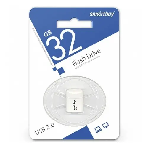 USB накопитель 32 GB USB 2.0 Smart Buy LARA White (SB32GBLARA-W)