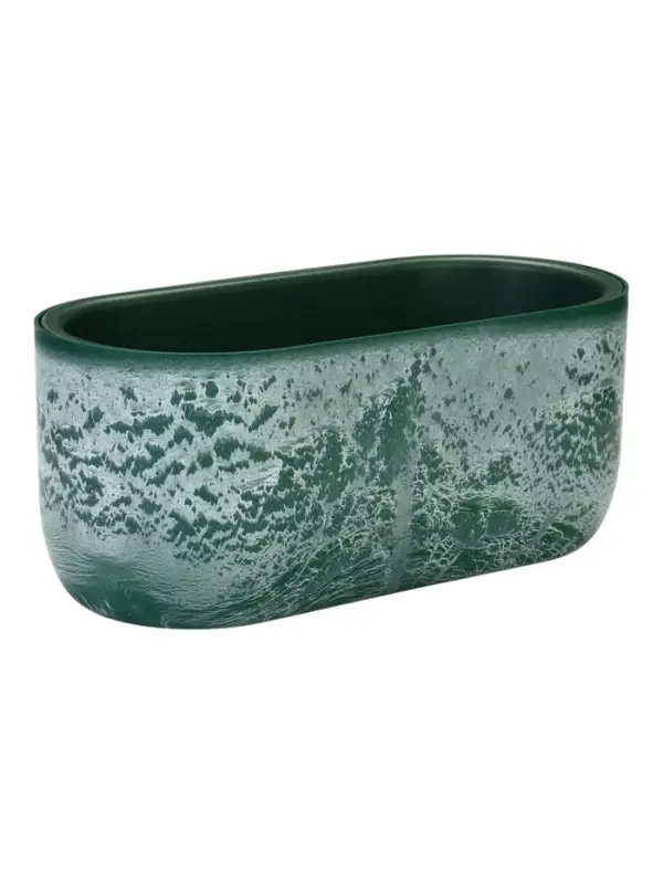 Кашпо со вставкой 6 л 38х18х_ см зеленый слайн МИКРИТ
