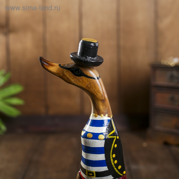 Сувенир Сувенир "Утка Пират" дерево 13х9х27 см