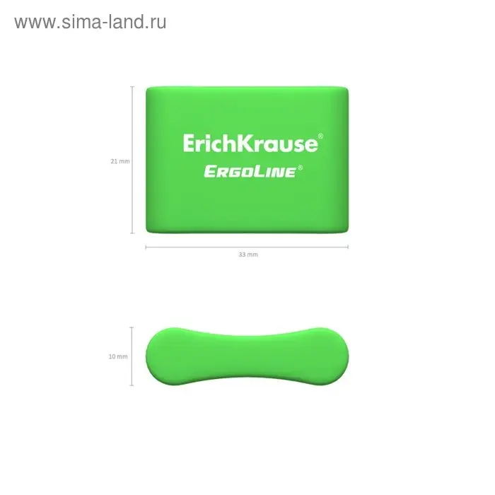 Ластик ErichKrause ErgoLine Pillow, 33 х 21 х 8 мм, мягкий, гипоаллергенный, микс Ластик ErichKrause ErgoLine Pillow, 33 х 21 х 8 мм, мягкий, гипоаллергенный, микс