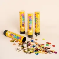 Хлопушка пружинная "Круги" фольга, ассорти, металлик (8/20 см)