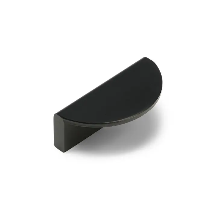 Ручка-скоба мебельная CAPPIO H001BL полукруглая, алюминий, L=51 мм, м/о 32 мм, чёрная