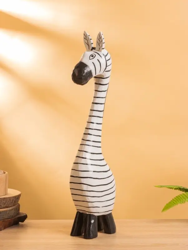 Сувенир  Сувенир "Зебра" дерево 13х7х50 см, цв. чёрно-белый
