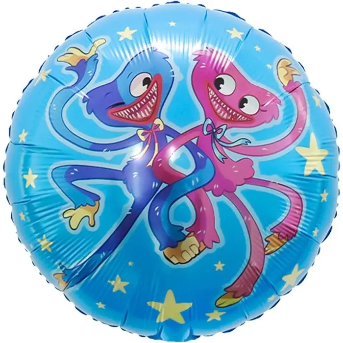 Воздушный шар фольгированный 18" круг &laquo;Зубастики, Зубабасси&raquo;, синий